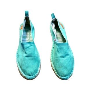 Superdry green flat espadrilles